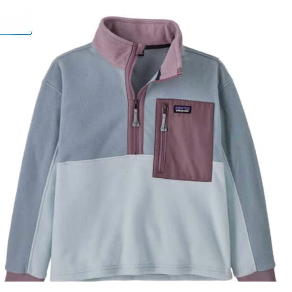 Patagonia Mauve and Light Blue Fleece Jacket